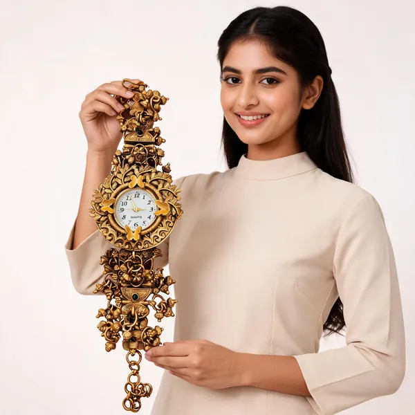 Metal_Traditional_Ornate_Floral_Wall_Clock