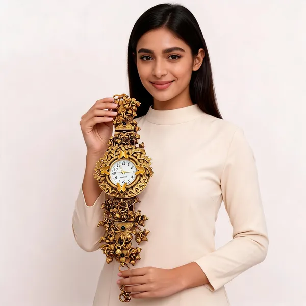 Metal_Traditional_Ornate_Floral_Wall_Clock