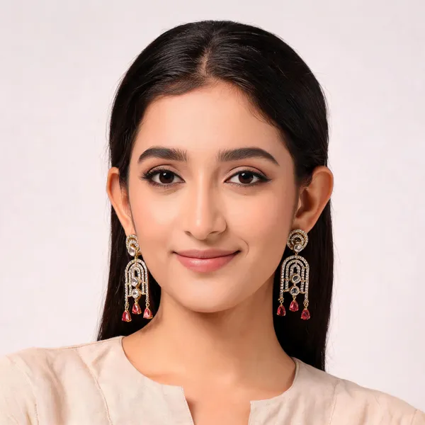 Gold_Tone_Stone_Embellished_Drop_Earrings_for_Women