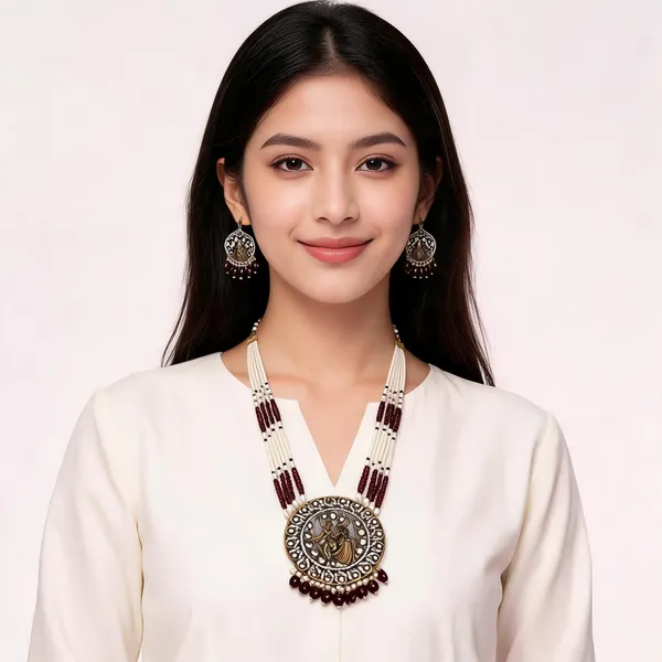 Maroon_Beaded_Long_Necklace_Set_for_Women