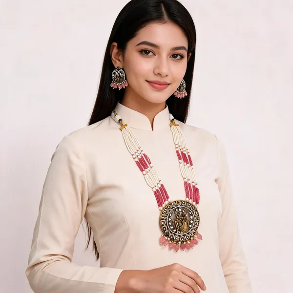 Gold_Tone_Beaded_Lakshmi_Necklace_Set_for_Women