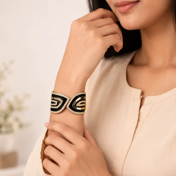 Gold_Tone_Black_Cuff_Bracelet_for_Women