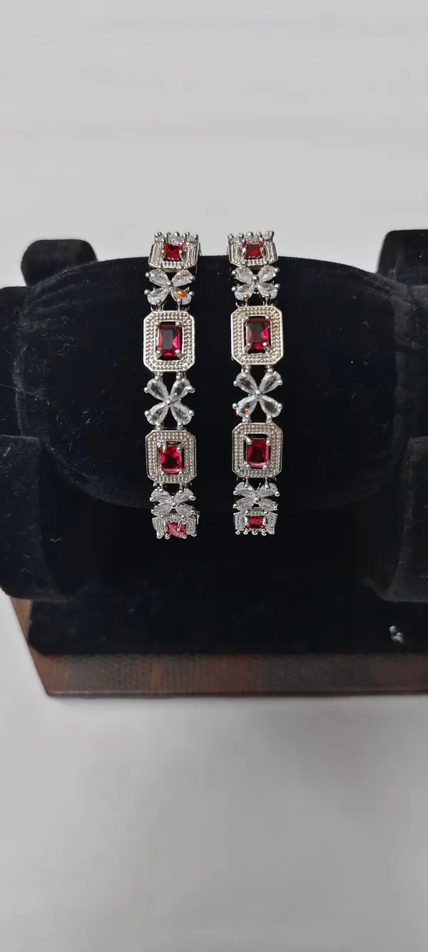 Silver_Tone_Red_Stone_Drop_Earrings_for_Women