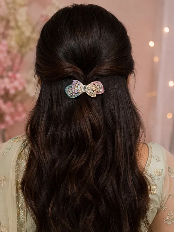 Multicolour_Rhinestone_Bow_Hair_Clip_for_Women