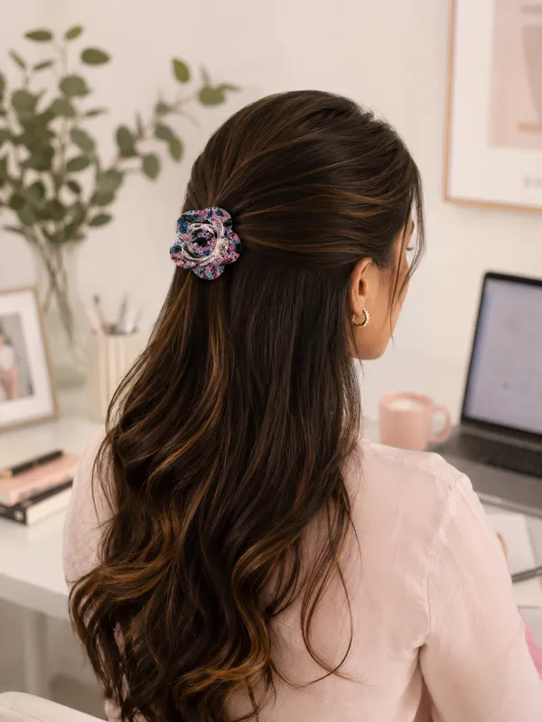 Pink_Glitter_Floral_Hair_Claw_Clip_for_Women