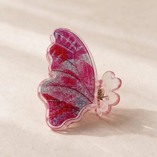 Pink_Acrylic_Butterfly_Catch_Clip_For_Women