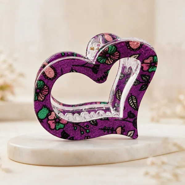 Purple_Acrylic_Heart_Shaped_Catch_Clip_For_Women