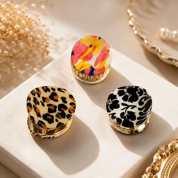 Multicolour_Printed_Mini_Hair_Claw_Clips_Set_For_Women