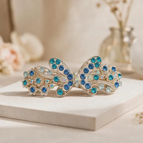 Multicolor_Metal_Embellished_Butterfly_Center_Clip_For_Women