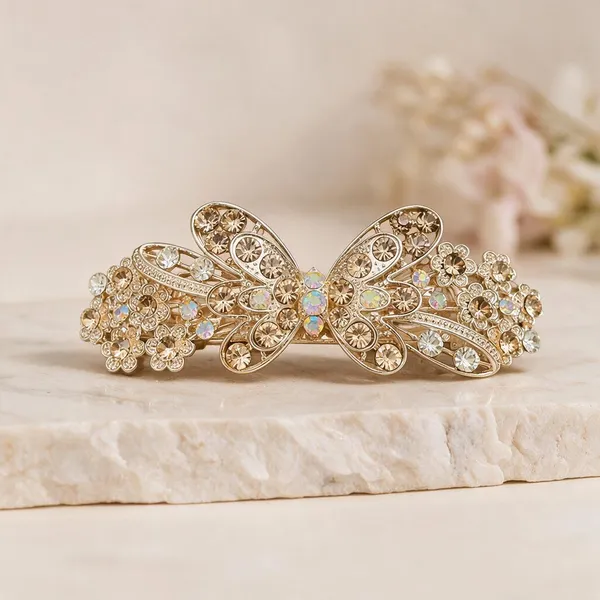 Gold_Tone_Metal_Rhinestone_Butterfly_Center_Clip_For_Women