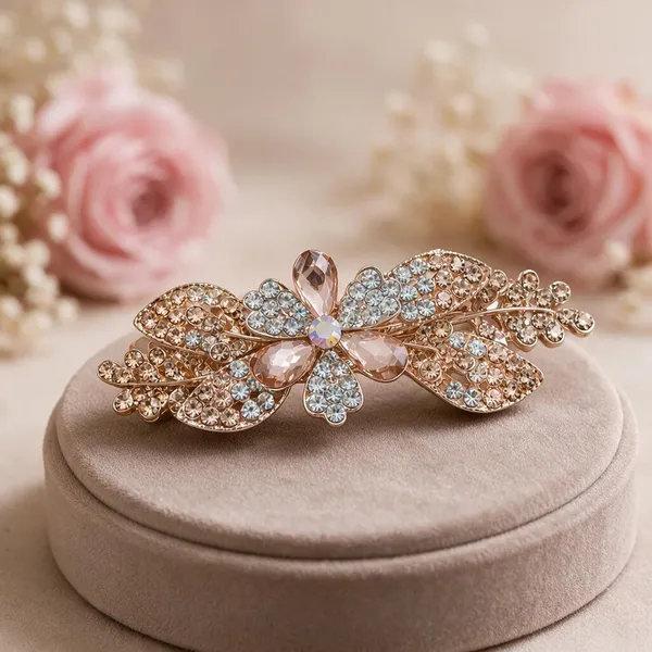 Gold-Tone_Metal_Crystal_Flower_Center_Clip_For_Women