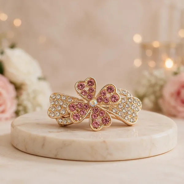 Gold_Tone_Metal_Rhinestone_Floral_Center_Clip_For_Women