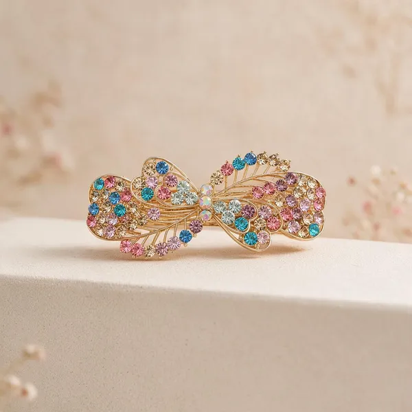 Multicolor_Metal_Rhinestone_Butterfly_Center_Clip_For_Women