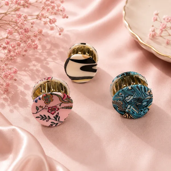 Multicolour_Patterned_Claw_Hair_Clips_For_Women