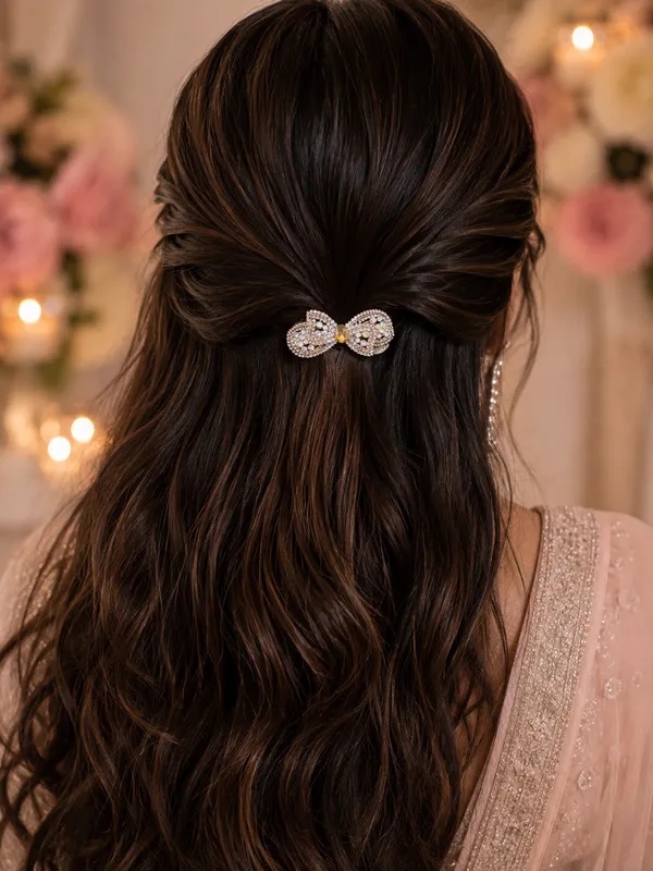 Gold-Tone_Embellished_Bow_Hair_Clip_for_Women