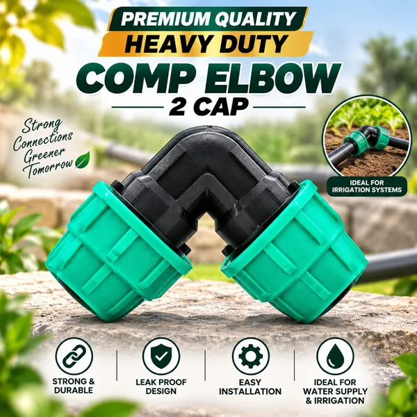 PREMIUM_QUALITY_HEAVY_DUTY_COMP_ELBOW_TWO_CAP__FOR_HDPE_PIPE_50MM