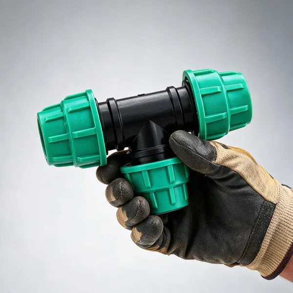 PREMIUM_QUALITY_HEAVY_DUTY_COMP_TEE_THREE_CAP_FOR_HDPE_PIPE_75MM