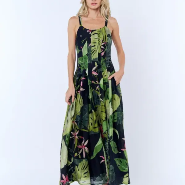 Tropical_Printed_Voile_Scoop_Neck_Sleeveless_Maxi_Dress