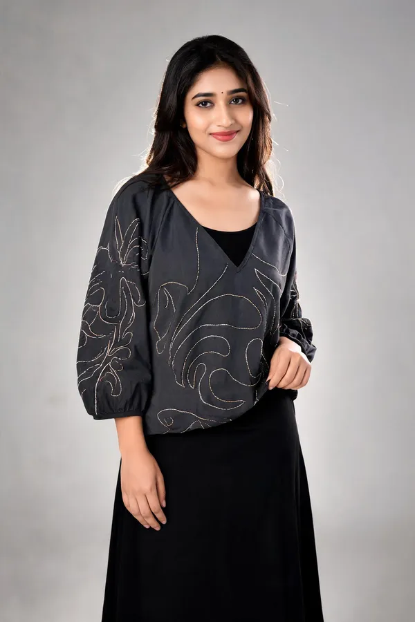 Black_White_Cotton_Relaxed_Fit_Embroidered_Top_For_Women