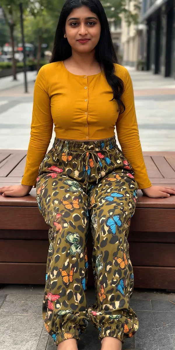 Brown_Multicolour_Cotton_Printed_Wide_Leg_Trousers_For_Women