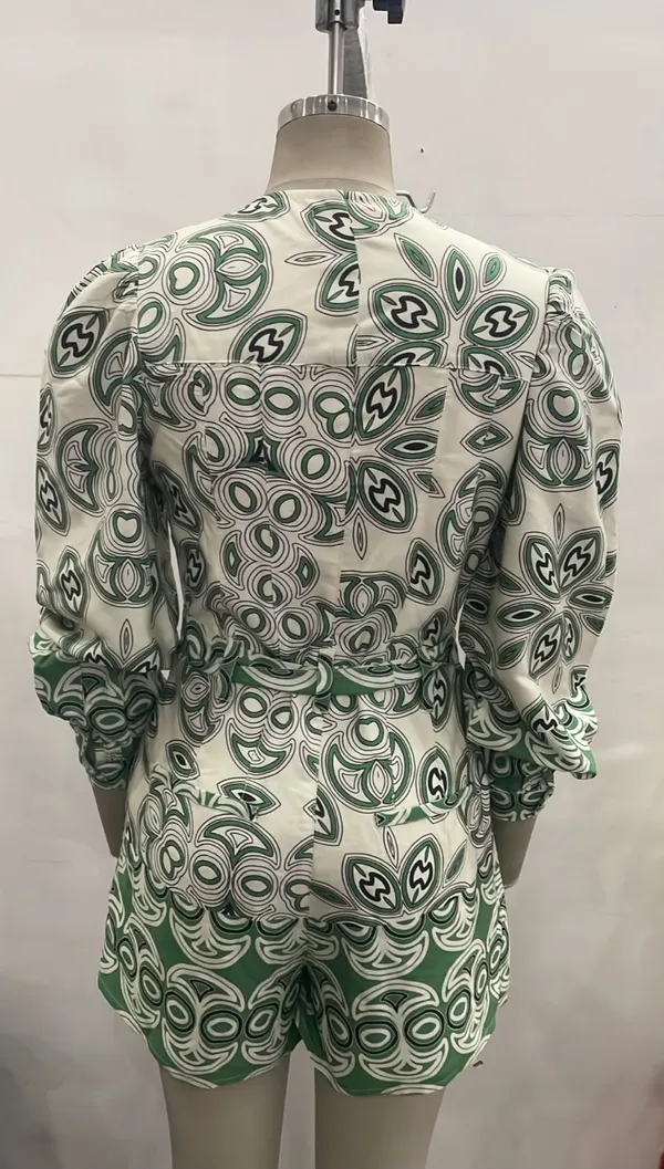 Green_Printed_Long_Sleeve_Romper_for_Women