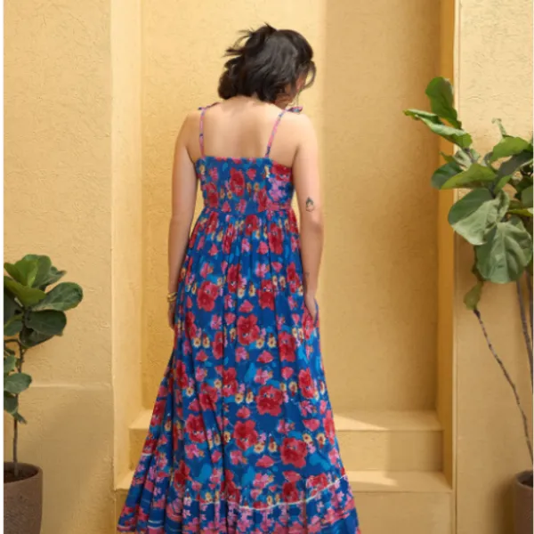 Women_Floral_Printed_Blue_Maxi_Dress