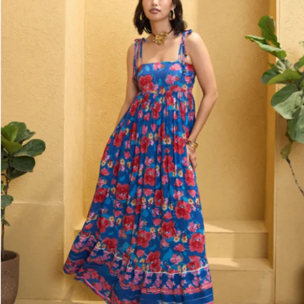 Women_Floral_Printed_Blue_Maxi_Dress