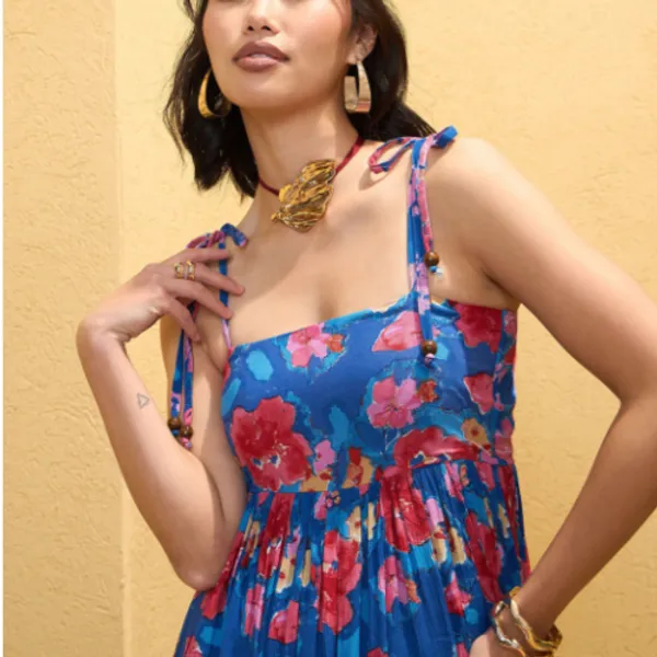 Women_Floral_Printed_Blue_Maxi_Dress