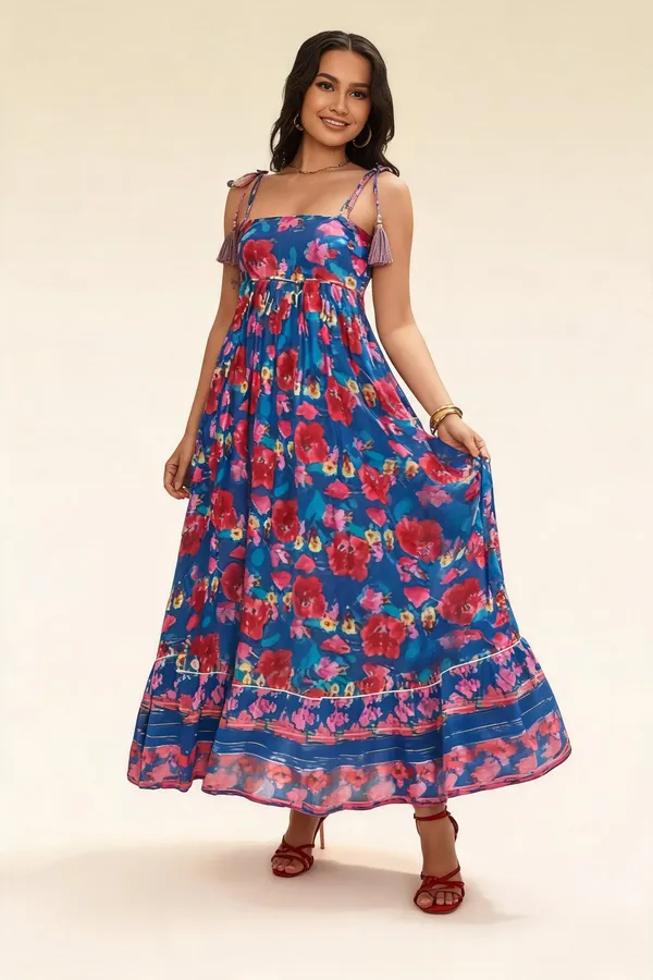 Multicolour_Viscose_Tiered_Floral_Maxi_Dress_For_Women