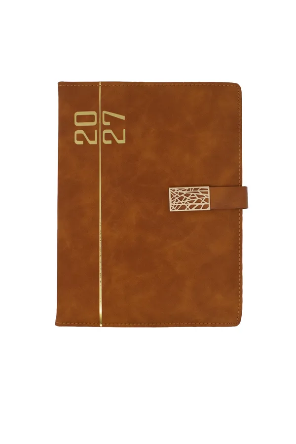 Brown_Pu_Hardcover_2027_Ruled_Diary_With_Strap_Closure