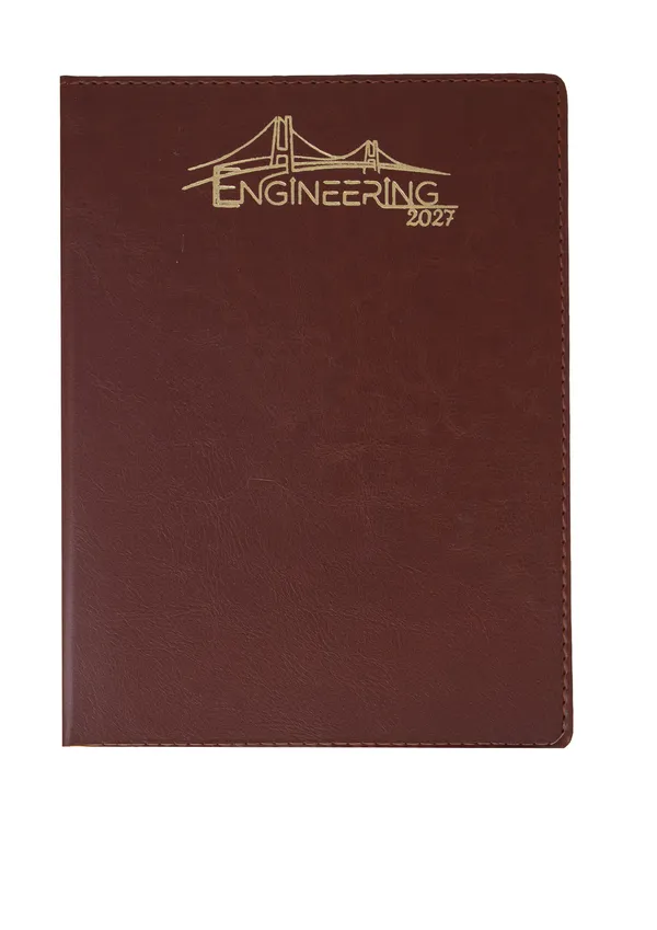 Brown_Pu_Cover_Engineering_2027_Ruled_Diary_365_Pages