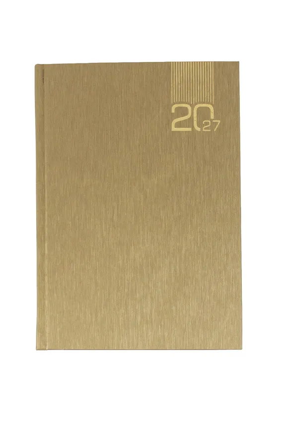 Brown_Pu_2027_Diary_Gold_Stripe_Accent_365_Pages