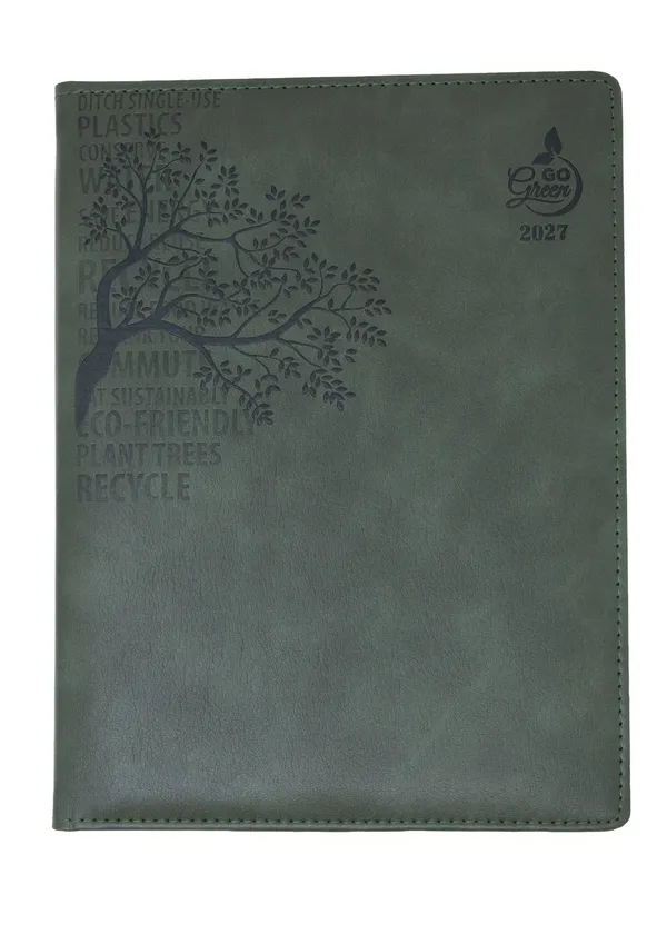 Green_Pu_Cover_2027_Tree_Motif_Hardcover_Ruled_Diary_365_Pages