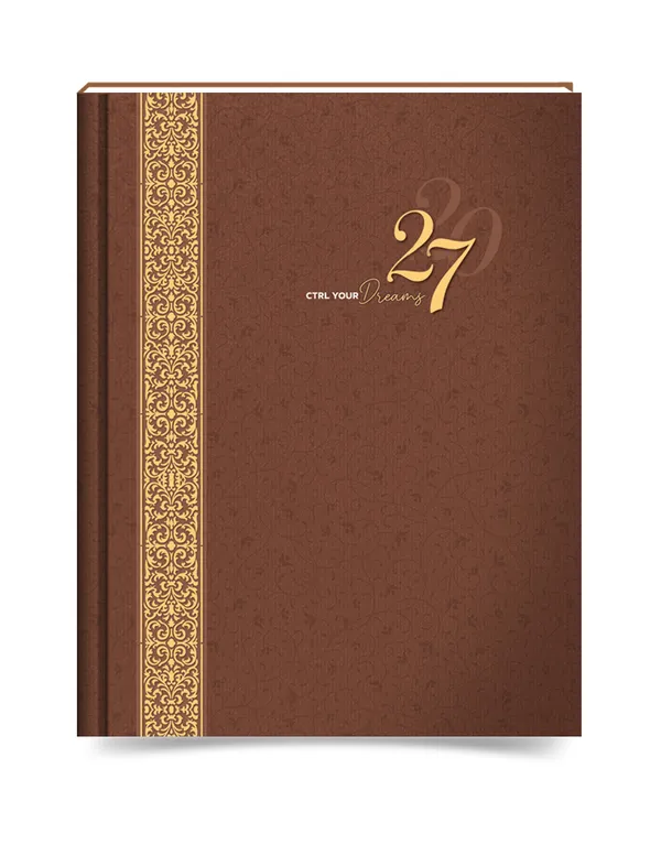 Brown_Ornamental_Hardcover_2027_Diary_365_Pages