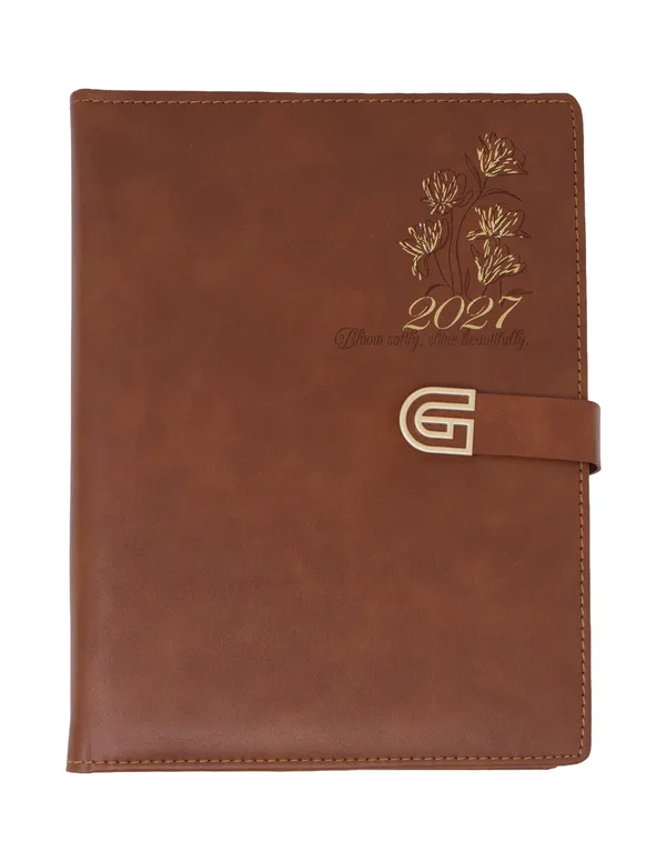 Brown_Pu_Floral_2027_Ruled_Diary_With_Strap_Closure
