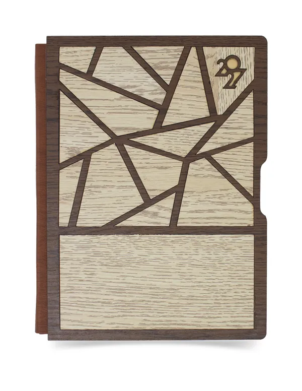 Brown_Geometric_Wood_Cover_2027_Ruled_Hardcover_Diary