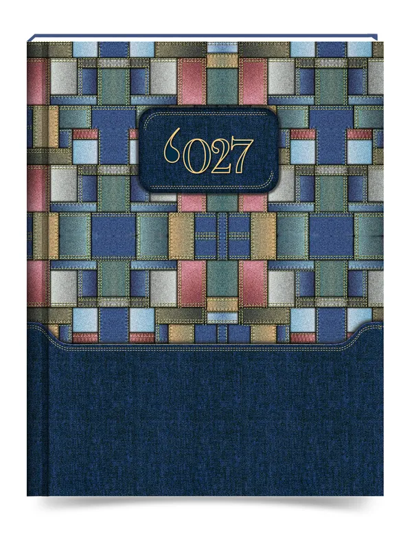 Blue_Geometric_Patchwork_Hardcover_Notebook_365_Pages