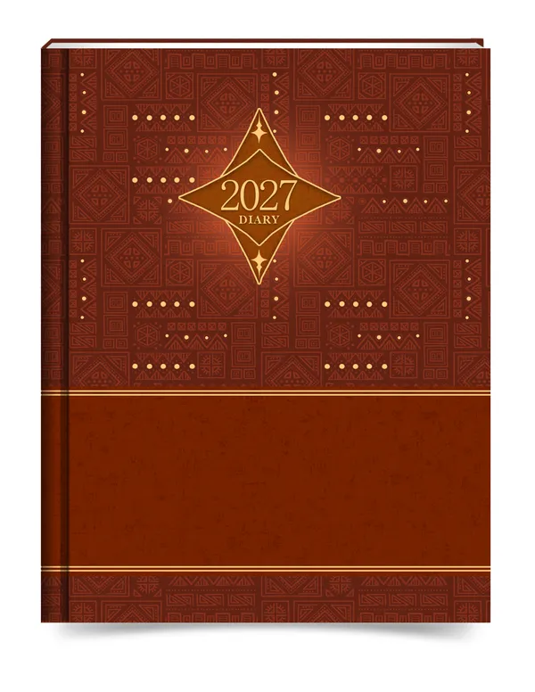 Brown_Geometric_Hardcover_2027_Diary_365_Pages