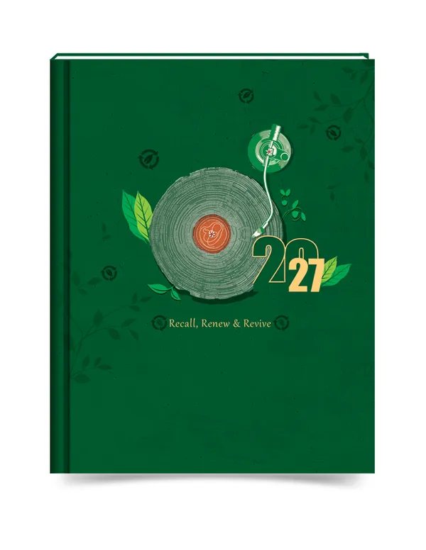 Green_Hardcover_Vinyl_Record_Ruled_Diary_365_Pages