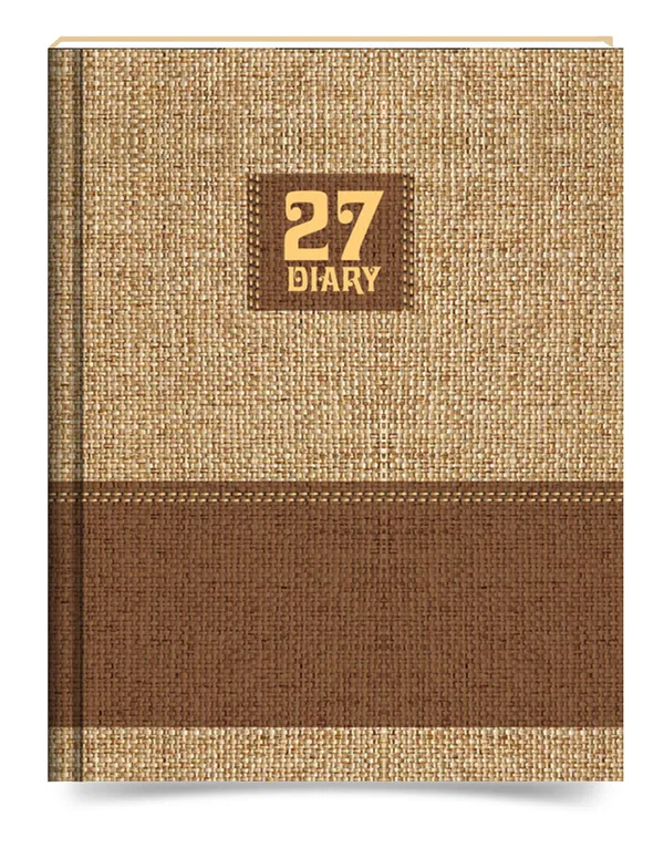 Brown_Woven_Texture_Paper_Cover_2027_Ruled_Hardcover_Diary