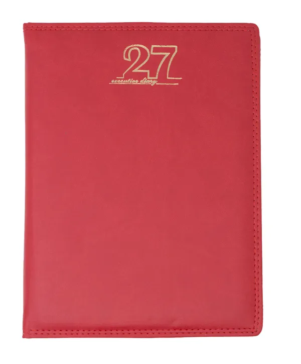 Red_Pu_Cover_Stitched_Border_Gold_Emblem_Notebook