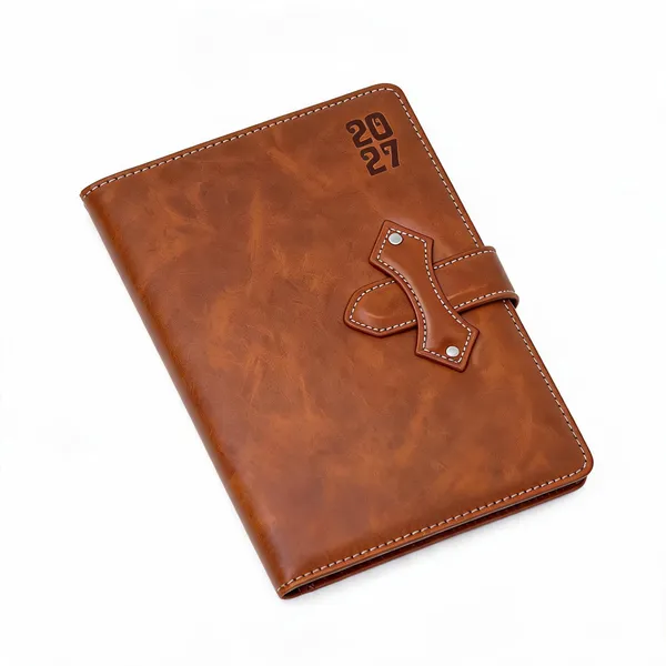 Brown_Pu_Textured_Strap_Closure_2027_Planner_Diary