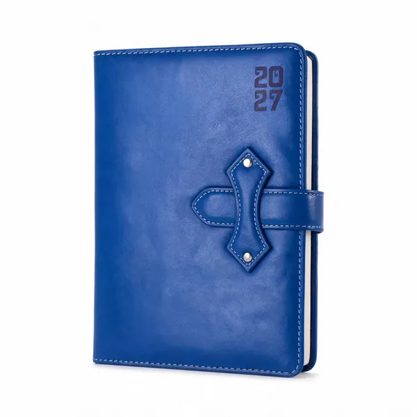 Blue_Pu_Leather_Look_Strap_Closure_2027_Ruled_Diary