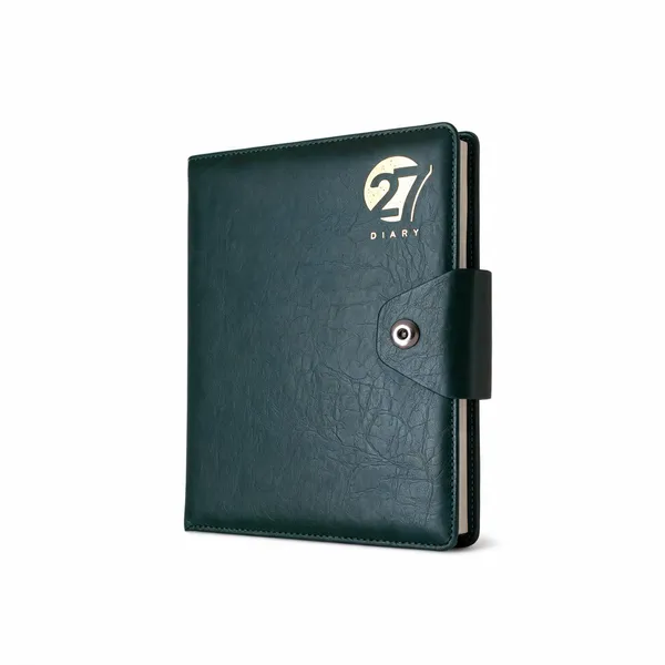 Green_Pu_Cover_2027_Snap_Closure_Ruled_Diary_365_Pages