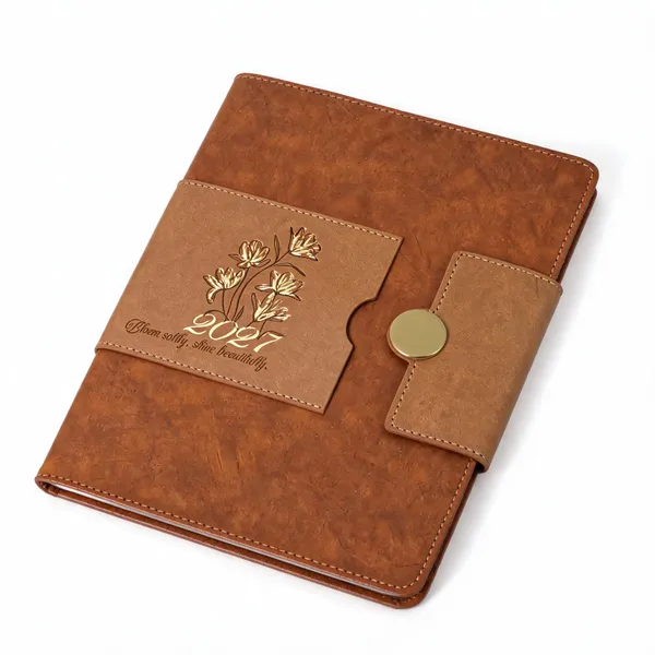 Brown_Floral_Pu_Cover_2027_Ruled_Diary_With_Button_Closure