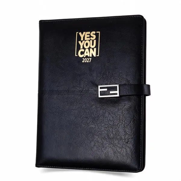 Black_Pu_Cover_Strap_Closure_Motivational_2027_Diary