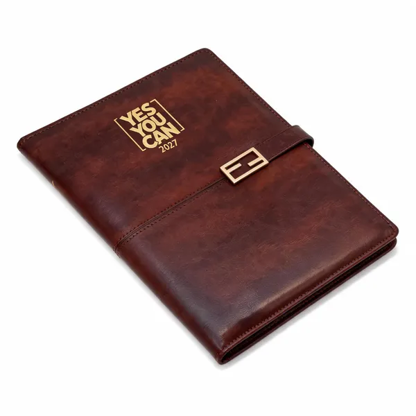 Brown_Pu_Cover_Strap_Closure_Motivational_2027_Diary