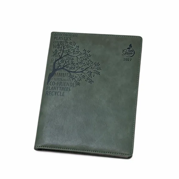 Green_Pu_Cover_2027_Tree_Motif_Hardcover_Ruled_Diary_365_Pages