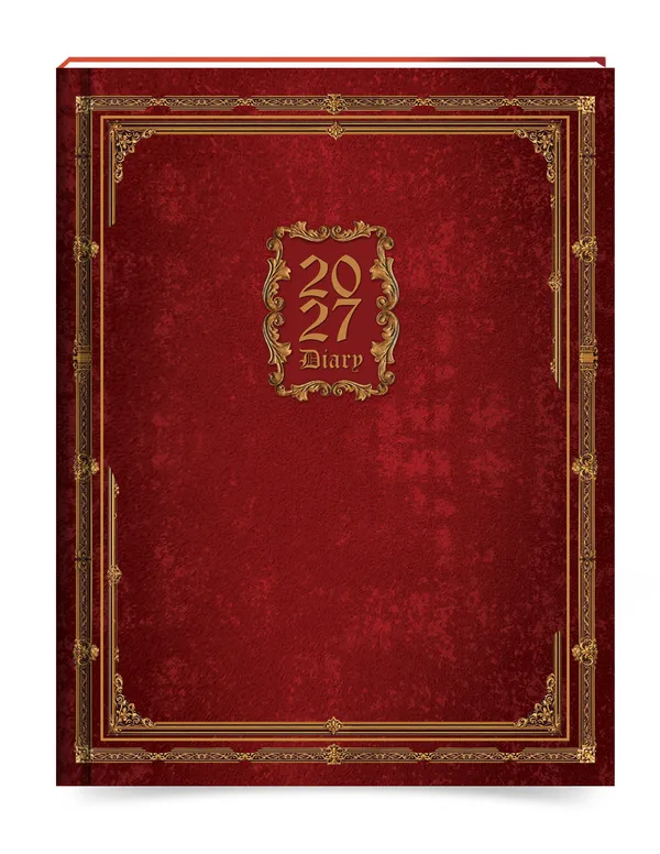Red_Ornate_Vintage_Print_Paper_Cover_2027_Ruled_Diary