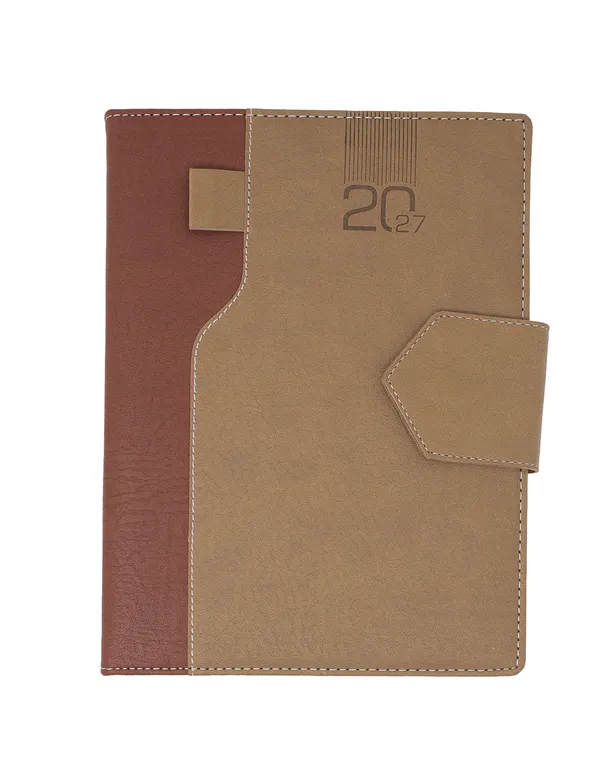 Brown_Tan_Dual_Tone_Pu_Cover_Strap_Closure_2027_Diary